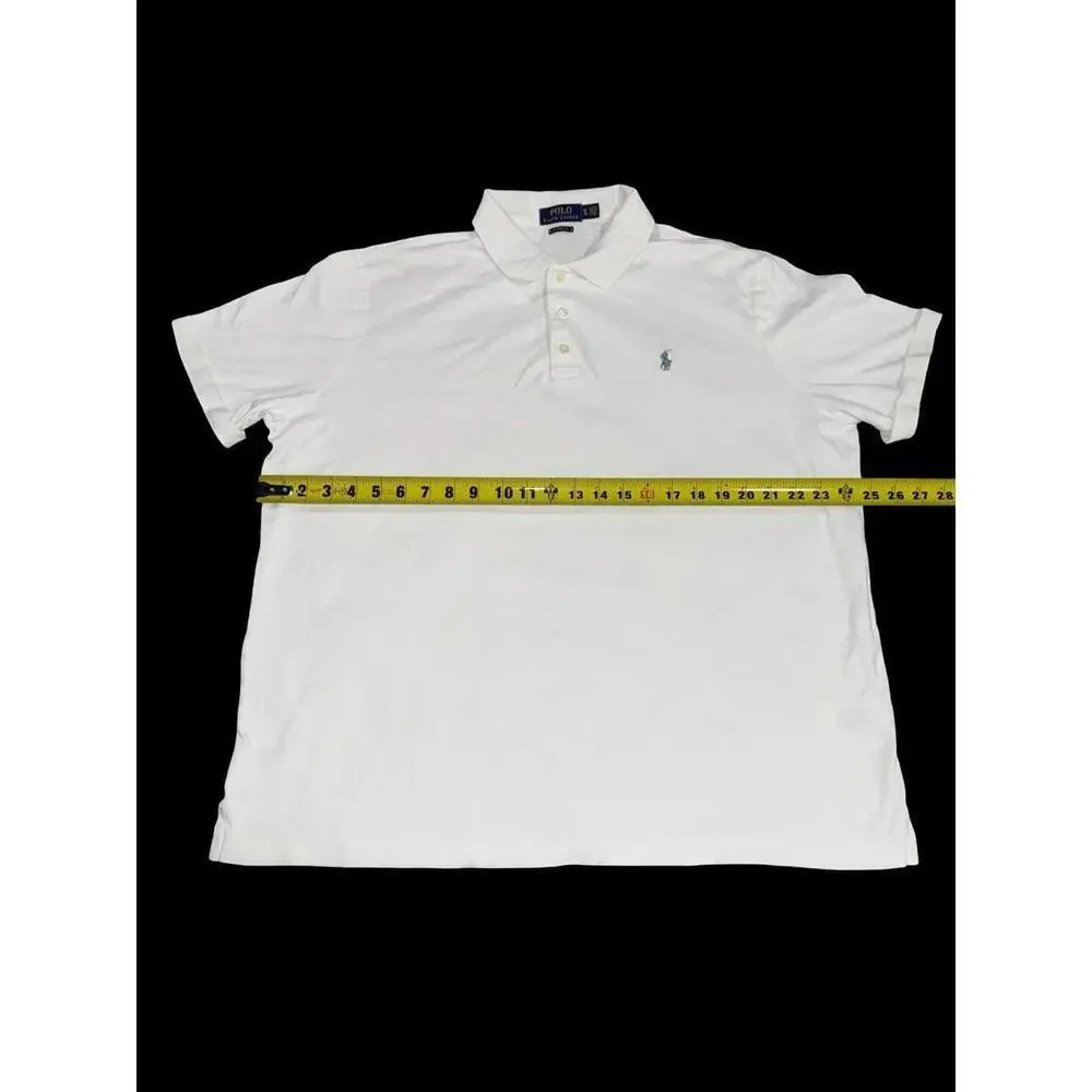 Polo Ralph Lauren Polo Shirt Mens Size XL  Solid White Pre Owned